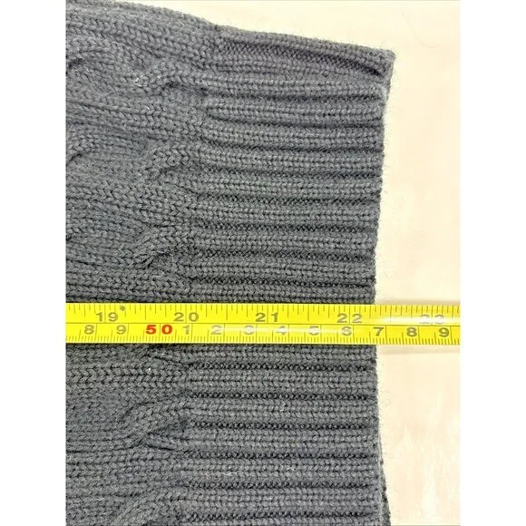 Ralph Lauren Sport Black Turtleneck Sweater L Cable Knit Pullover Purple Polo - Picture 9 of 11